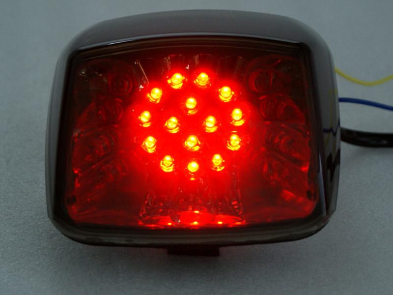 Smoke integrated led laydown turn signal tail light harley softail fxstd 00-07 