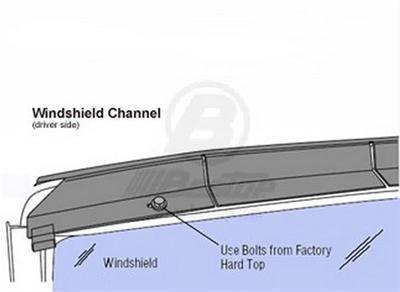 Bestop 51207-01 windshield channel international scout ii each