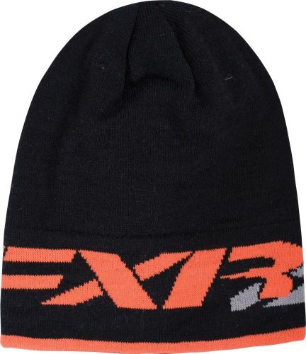 2016 fxr broadcast snowmobile ski adult blk/org beanie cap hat - new - one size