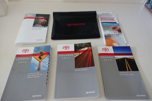 2015 toyota highlander owner manuals with case