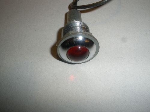 Nos metal vintage red chrome dash panel light 12v rat hot rod custom (10) total
