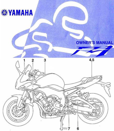 2006 yamaha fz1 fazer motorcycle owners manual -fzs 10 v-fzs10v-fazer-fzs1000