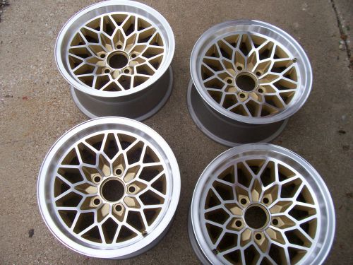 Trans am 15x8 ws6 pontiac snowflake gold western gm wheels (4)