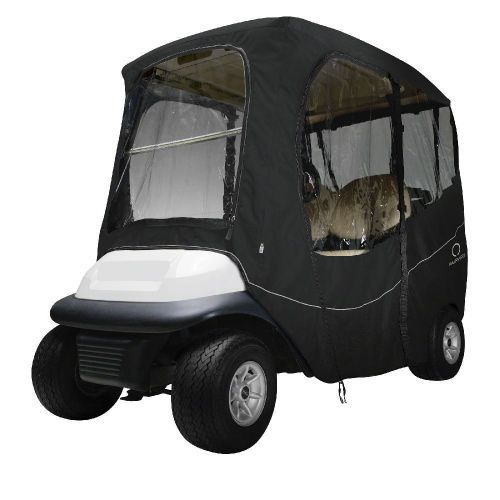 Dlx golf car enclosure short roof, black - classic# 40-054-330401-00