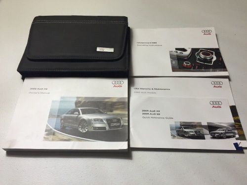 2009 audi a8 sedan owners manual package w navigation  &#034;fast free u.s. shipping&#034;