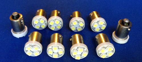 10 stude super bright white 6v led instr. panel 55 ba9s 47 light bulbs 316 (146)