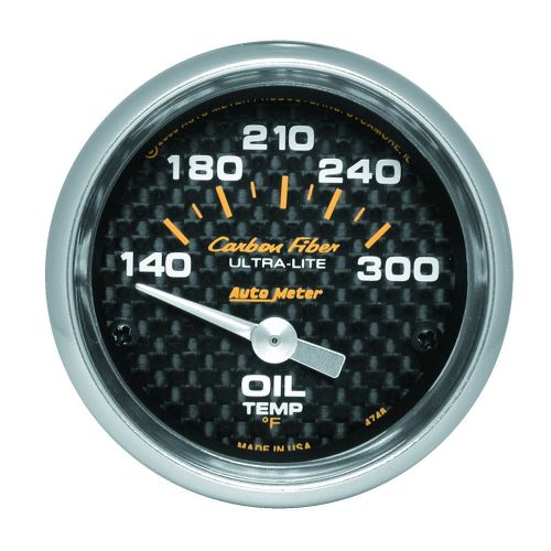 Auto meter 4748 carbon fiber; electric oil temperature gauge