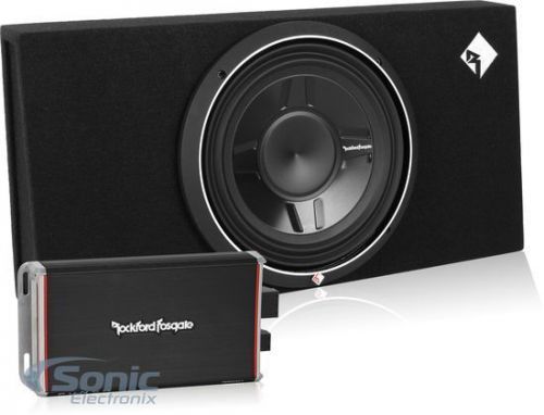 Rockford fosgate p3s-1x12 400w rms 12&#034; sealed enclosure w/ monoblock amplifier