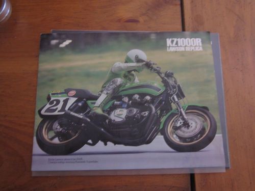 Kawasaki brochure kz1000r z1000r 1000r 1982 1983 lawson