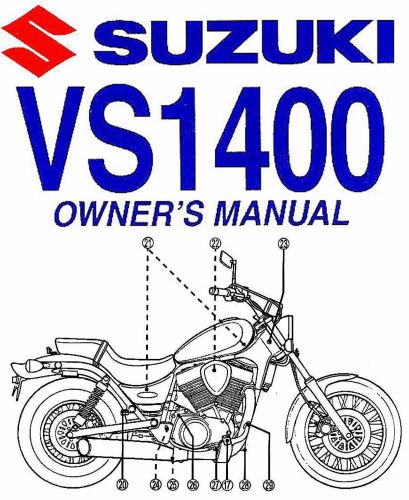 2005 suzuki vs1400 s83 boulevard motorcycle owners manual -s83 blvd-vs 1400