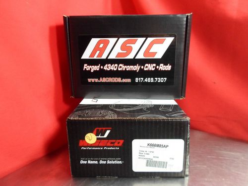 Asc rods ascevorod wiseco k666m85ap pistons evo 4 5 6 7 8 9 4g63 7-bolt