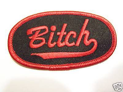 #0092 motorcycle vest patch bitch lady rider / biker