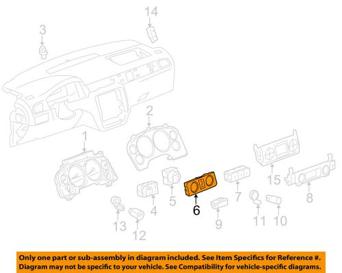 Gm oem cluster switches-switch bezel 25892626