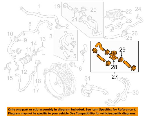 Porsche oem 11-15 cayenne 3.0l-v6 cooling-water hose assembly 95810637402