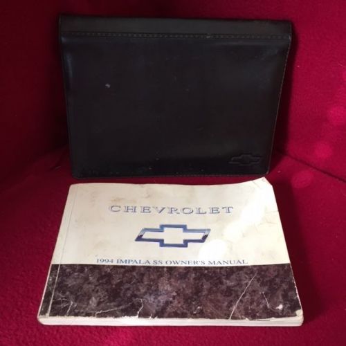 1994 chevrolet impala ss owners manual with case