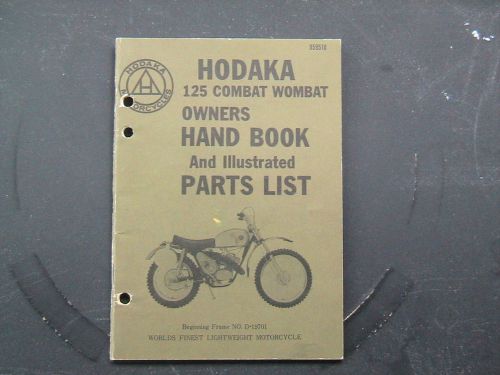 Hodaka combat wombat owners book with ace 90 post card