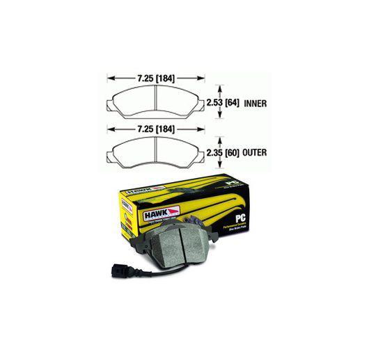 New hawk brake pad set 2-wheel rear suburban express van full size hb561z.710