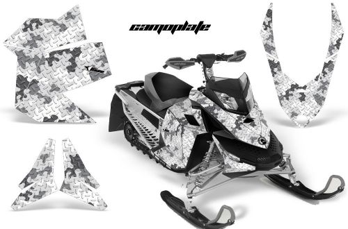 Amr racing brp sled decal mx z graphic wrap kit freeride ski doo rev xp camo wht