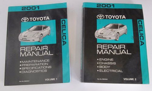 2001 toyota celica shop service repair manuals vol. 1 and vol. 2