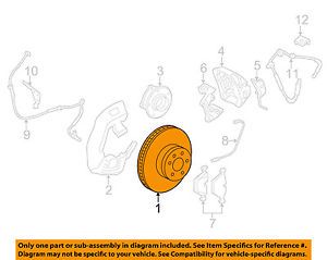 Bmw oem 09-15 750li front brake-rotor 34116785675