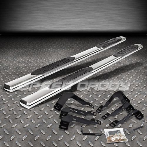 5&#034; oval stainless steel side nerf step bars running board for 99-13 gmc sierra