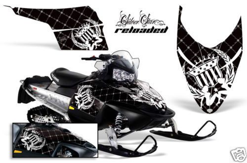 Amr racing polaris snowmobile sled graphic wrap kit shift,assault, ho rmk dragon