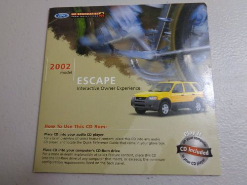2002 ford escape factory interactive owner experience cd-rom for new owners