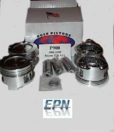 22r/re new pistons set, with wrist pins and clips 1985 to 1995