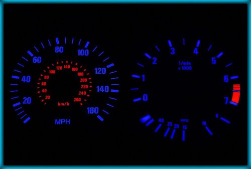 G223 bmw e32 86-94, e34 88-96 us 160mph wb el plasma glow gauges cluster dials