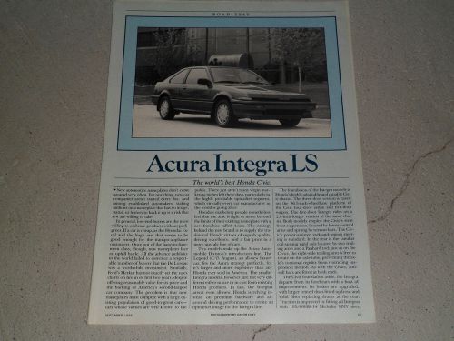 1986 acura integra ls article / ad