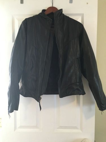 Heavy weight women&#039;s walter dyer motorcycle riding jacket.