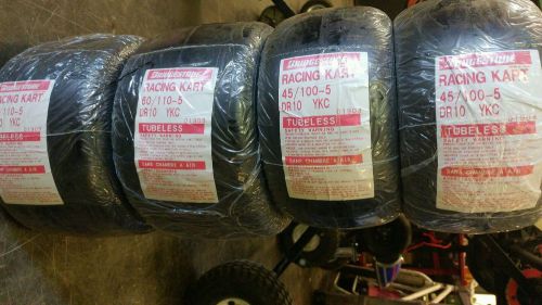 Set bridgestone ykc kart racing tires 6.00/4.50