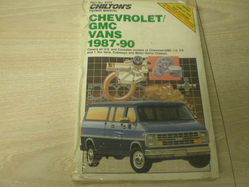 1987 1988 1989 1990 chevrolet gmc vans 1/2 3/4 1 ton chilton repair manual new