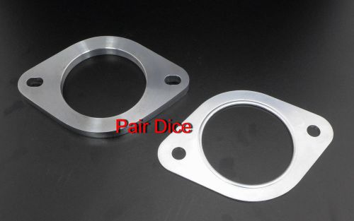 3&#034; od  exhaust 2 holes 3/8&#034; mild steel collector flange  w/ aluminum gasket