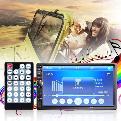 New 7&#034;hd touch screen bluetooth car stereo radio 2 din fm/mp5/mp3/usb/aux+c