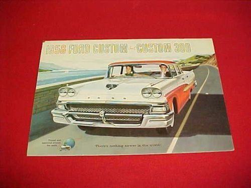 1958 ford car custom 300 original sales dealer literature brochure 58 factory