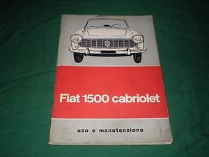 Fiat 1500 cabriolet uso e manutenzione (sevice manual) italian