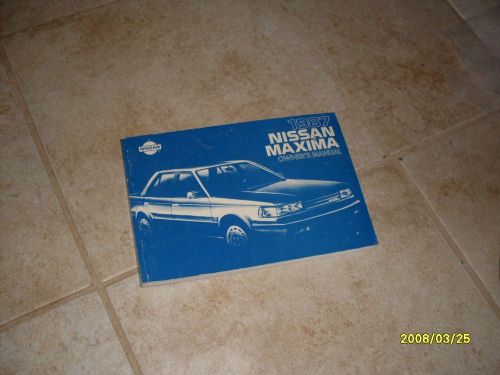 1987 nissan maxima owners manual owner&#039;s guide book original