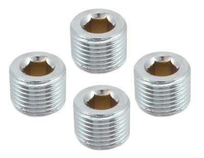 Spectre fittings internal allen head pipe plug 1/2" npt chrome set of 4 6068