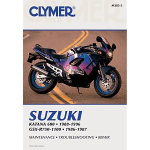 New clymer suzuki katana 600 (1988-1996) &amp; gsx-r750-100 (1986-1987) m383-3
