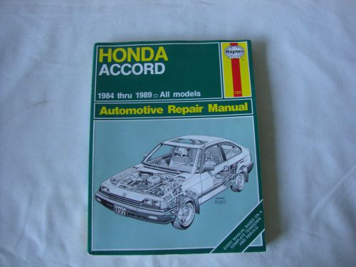 Haynes1984-1989 honda accord repair manual - all models