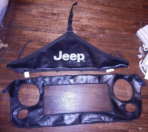 Jeep black gently used 2 piece front end mask excellent condition check it out!!