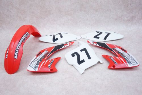 2005 05 honda cr125 cr 125 plastics fender side panels shrouds number plate