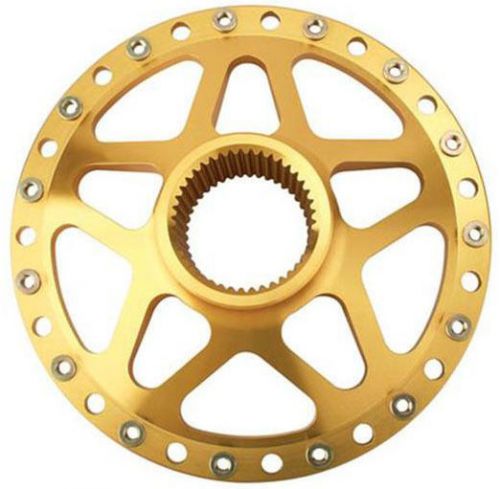 Winters aluminum sprint car rear wheel center,gold,hub,42 spline,maxim,eagle,j&amp;j