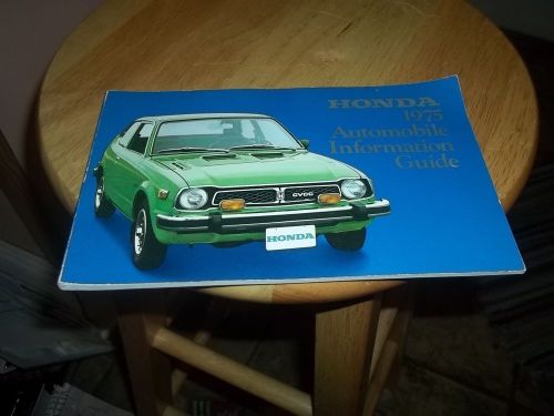 Honda 1975 automobile information guide