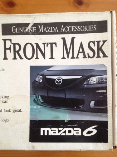 Mazda 6 sedan 2003-2005 oem black vinyl front mask bra - nos