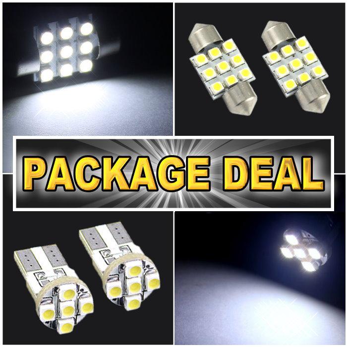 6x bright white led lights for map 1.25"+ dome 1.25" + license plate #9