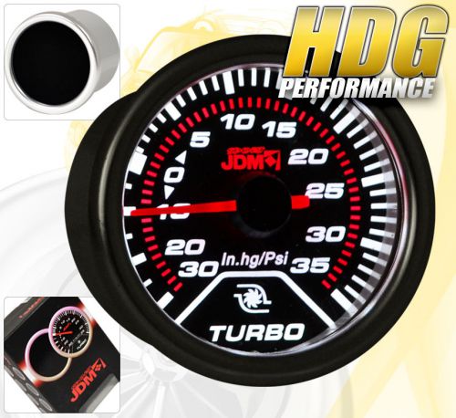 52mm 2″ turbo boost reverse meter gauge smoke tint 12v led light analog needle