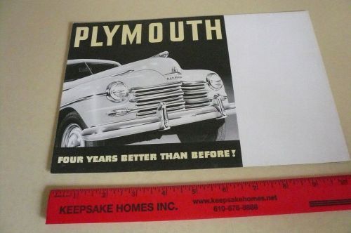 1940&#039;s plymouth sales brochure - vintage - &#034;four years better than before&#034;