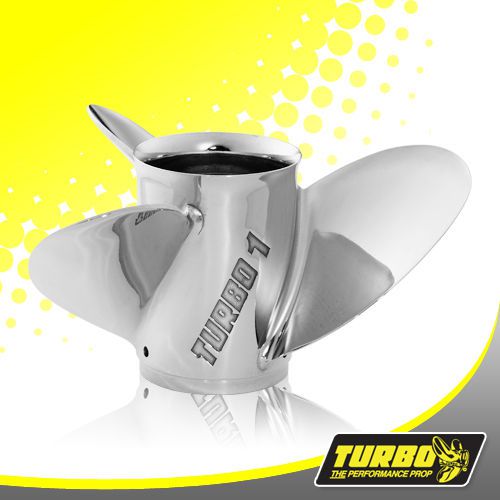 Turbo 1 13 1/4 x 15 stainless steel propeller for johnson 90hp 115hp 140hp